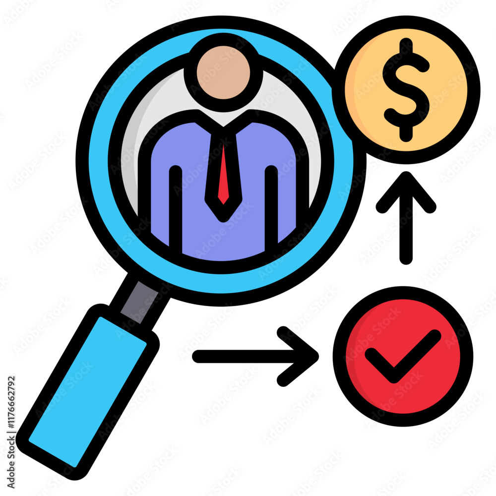 Sales and Job Activity Symple Lineal Color Icon Vector Sales and Job Activity Symple Lineal Color Icon Vector