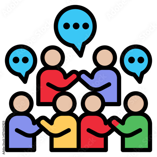 Sales and Job Activity Symple Lineal Color Icon Vector