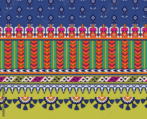 Modern interpretations of traditional embroidery patterns, suited for digital printing and artisanal projects.