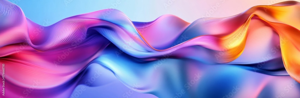 Abstract background with colorful wavy fabric lines. Abstract background with colorful wavy fabric lines.