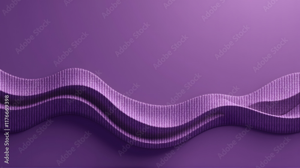 Fototapeta premium Abstract purple background with flowing waves and light lines, ideal for a modern design, wallpaper, Generative Ai