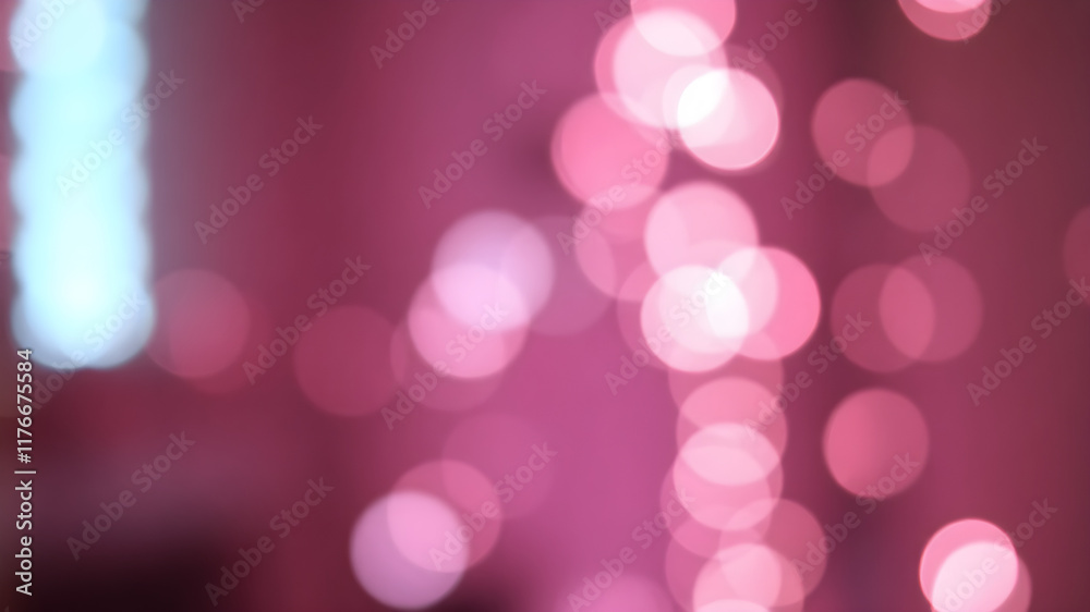 Fototapeta premium pink light and glitter bokeh lights background.