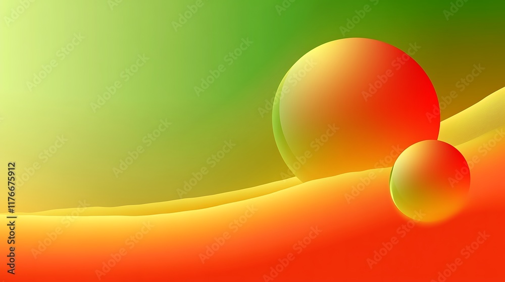 Abstract Gradient Background with Two Spheres Abstract Gradient Background with Two Spheres