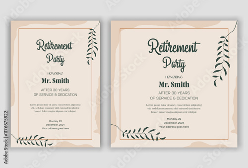 "Retirement Party Invitation Set: Square Banner, Instagram Story & A4 Poster Designs – Celebrate in Style with Customizable Templates!"