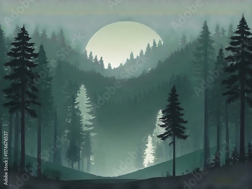 aesthetic forest background