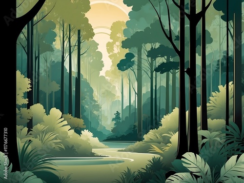 aesthetic forest background