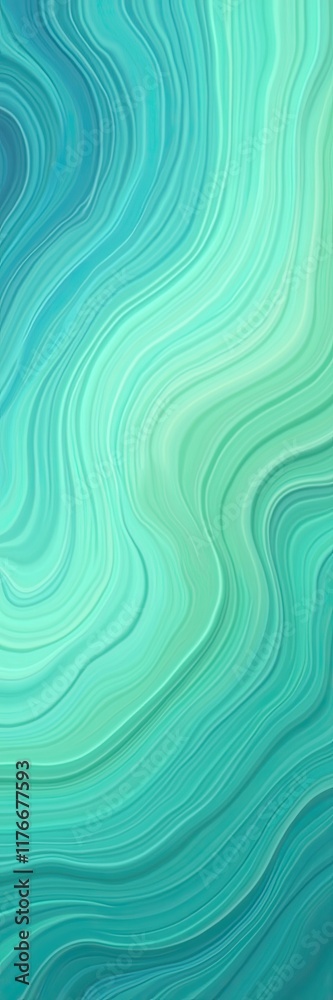 Abstract fluid waves of turquoise and light green creating a soothing visual texture Abstract fluid waves of turquoise and light green creating a soothing visual texture