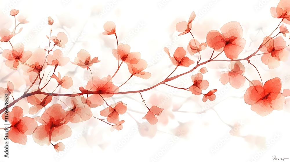 Fototapeta premium Valentine's day love blossoms nature's beauty floral artwork romantic vibes serene viewpoint