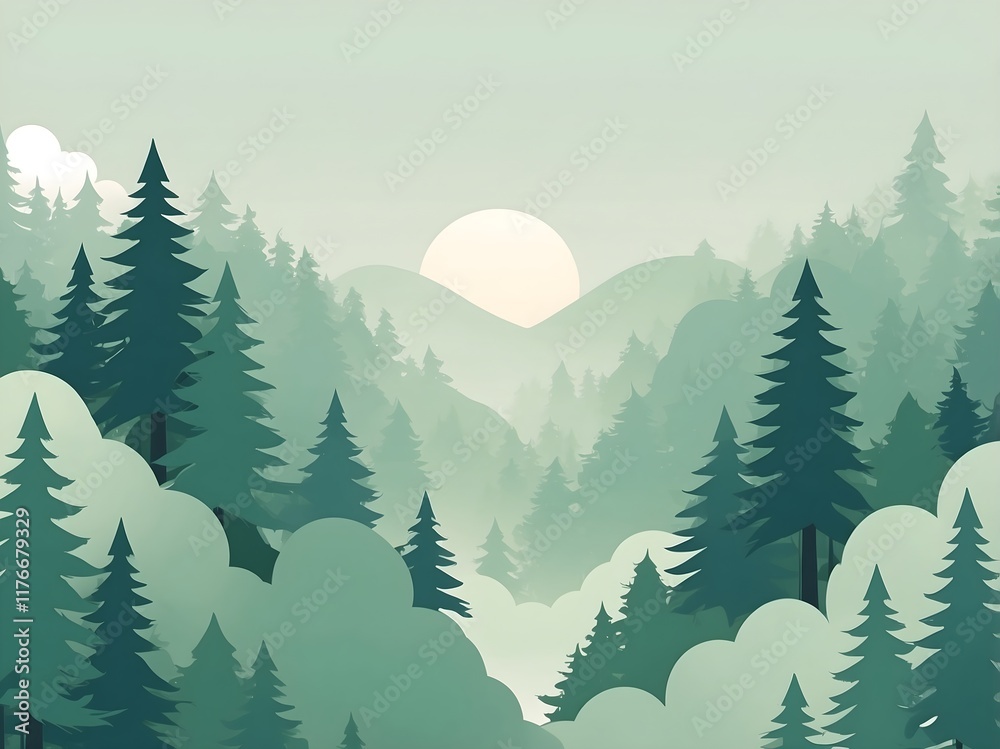 Fototapeta premium aesthetic forest background