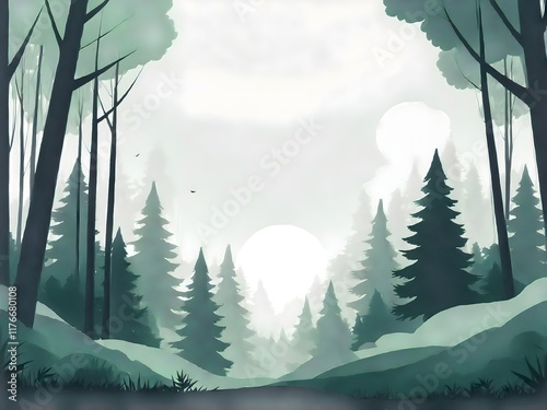 aesthetic forest background
