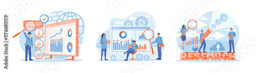 The business team conducts market research and develops business ideas to increase targets.