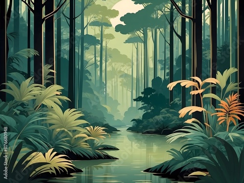 aesthetic forest background