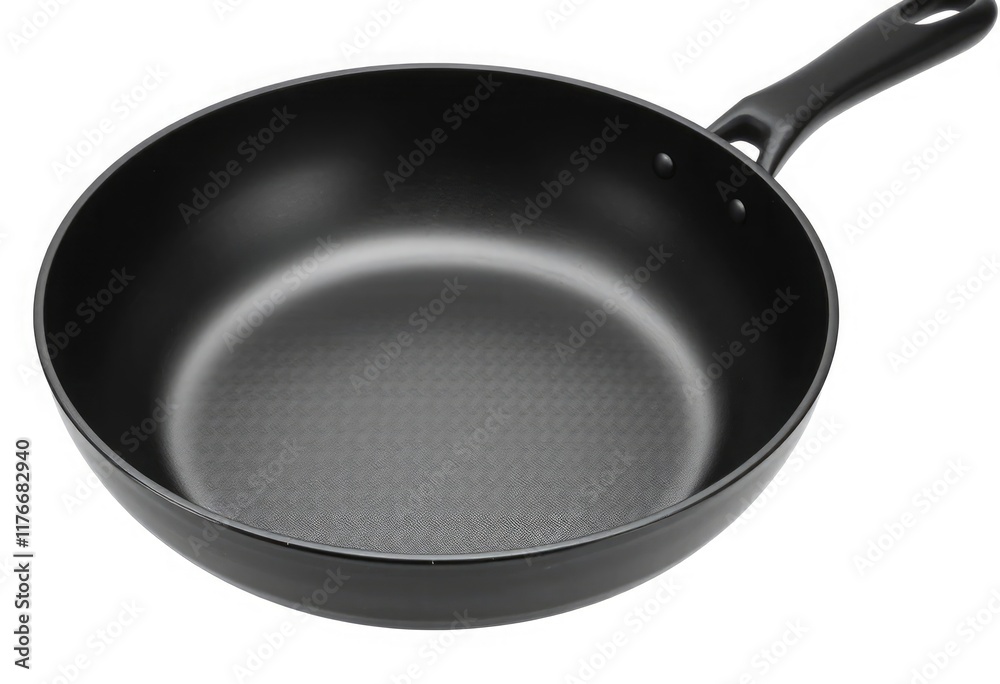 Black Carbon Steel Flat bottom Wok isolated on white background Black Carbon Steel Flat bottom Wok isolated on white background