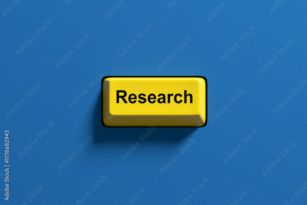 Research key showing online information searching and browsing