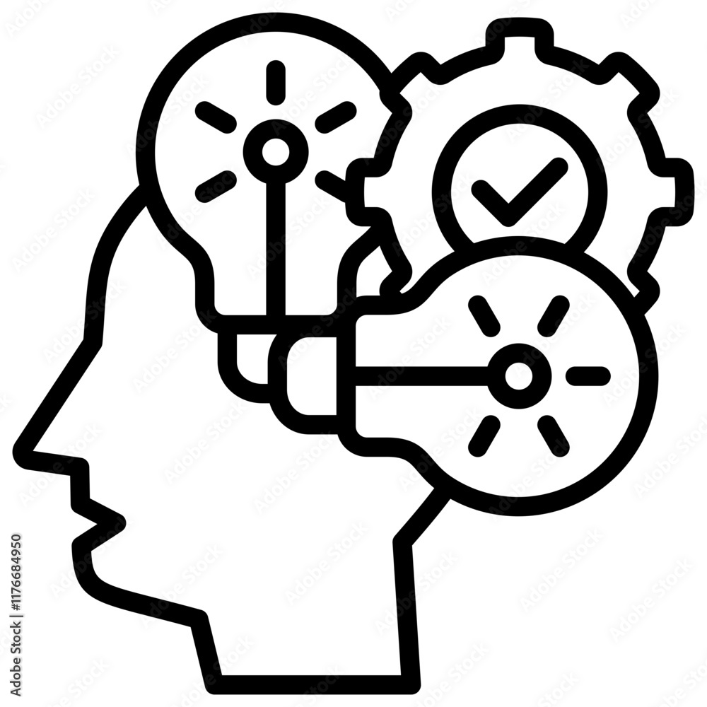 Obraz premium SWOT Analysis Line Icon Vector