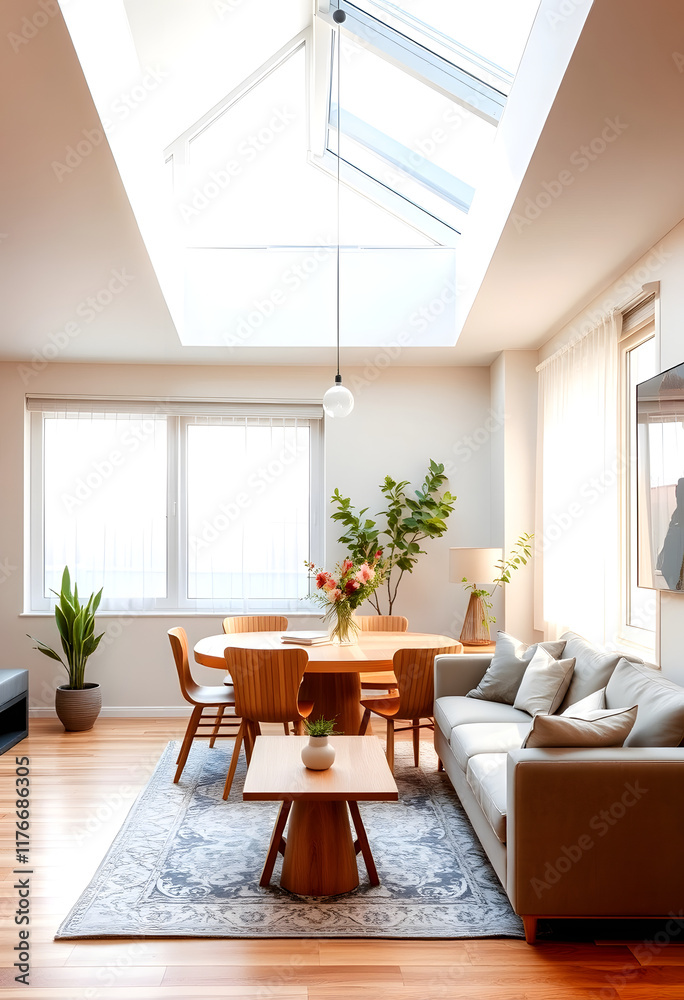 Fototapeta premium Eco Home Energy Planning, smooth light, with white tones