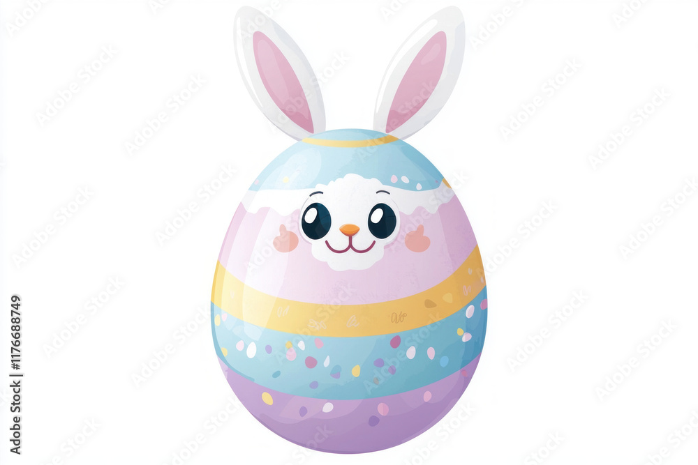 Fototapeta premium easter bunny with eggs