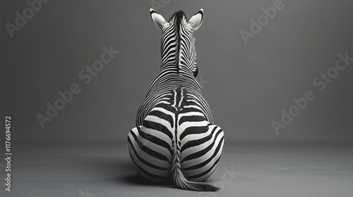Elegant Zebra Displaying Striking Black and White Stripes
