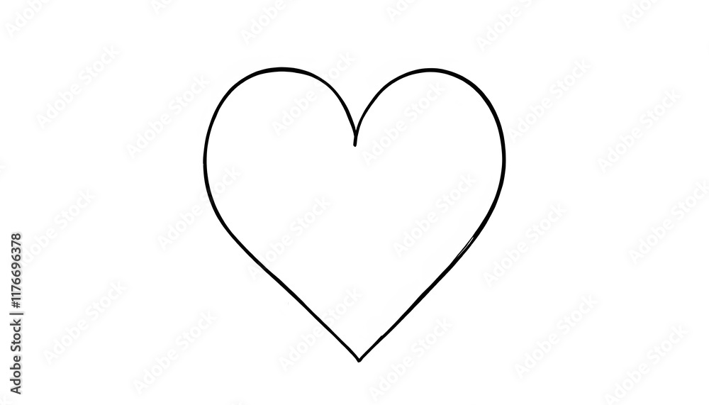 A Simple Heart Outline for Expressing Love and Affection in Minimalist Art A Simple Heart Outline for Expressing Love and Affection in Minimalist Art