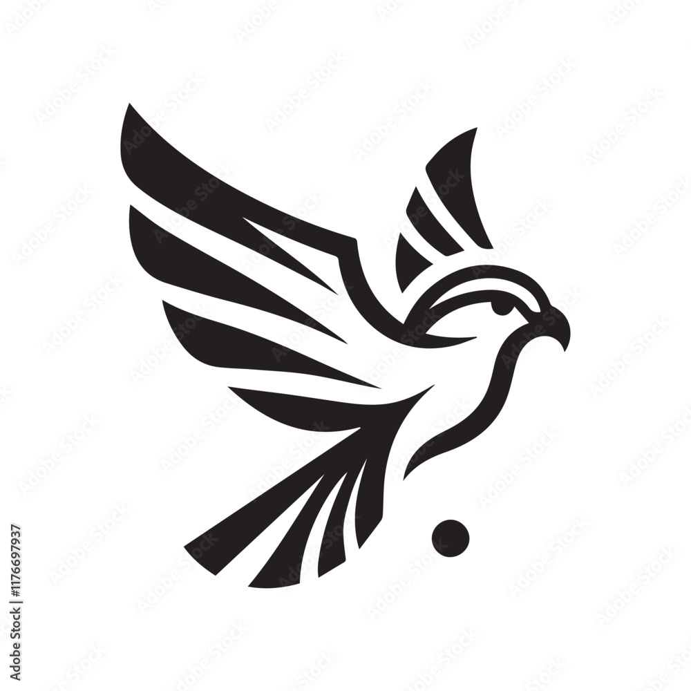 Obraz premium 2d falcon logo with white background