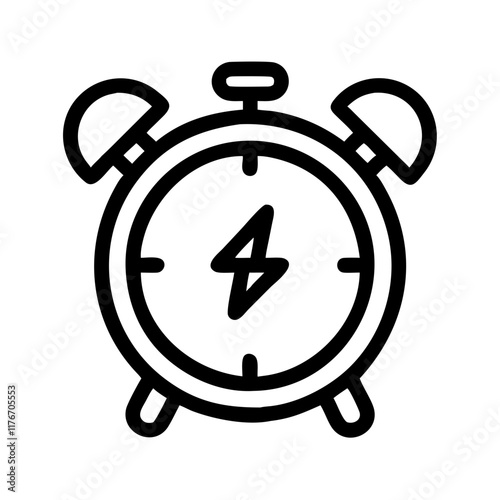 electric alarm clock icon design