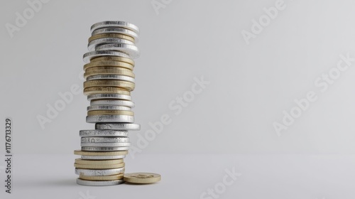 Stacked coins symbolizing financial stability and economic growth, showcasing investment potential. Discover wealth-building strategies and money management tips.