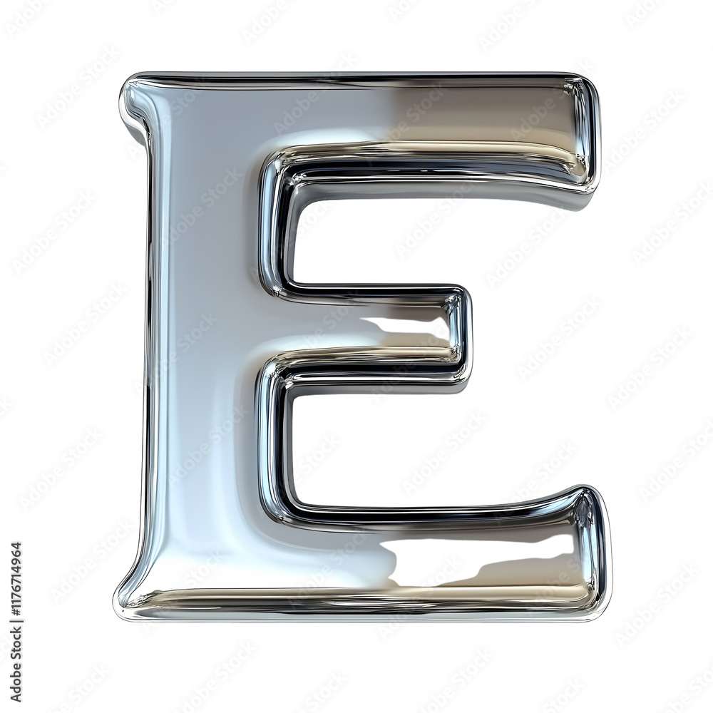 3D metallic letter isolated on transparent background 3D metallic letter isolated on transparent background