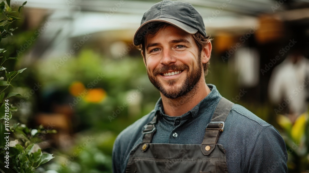 Fototapeta premium A handsome gardener