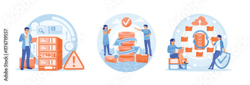 People backup data, analyze and store data on server hardware.