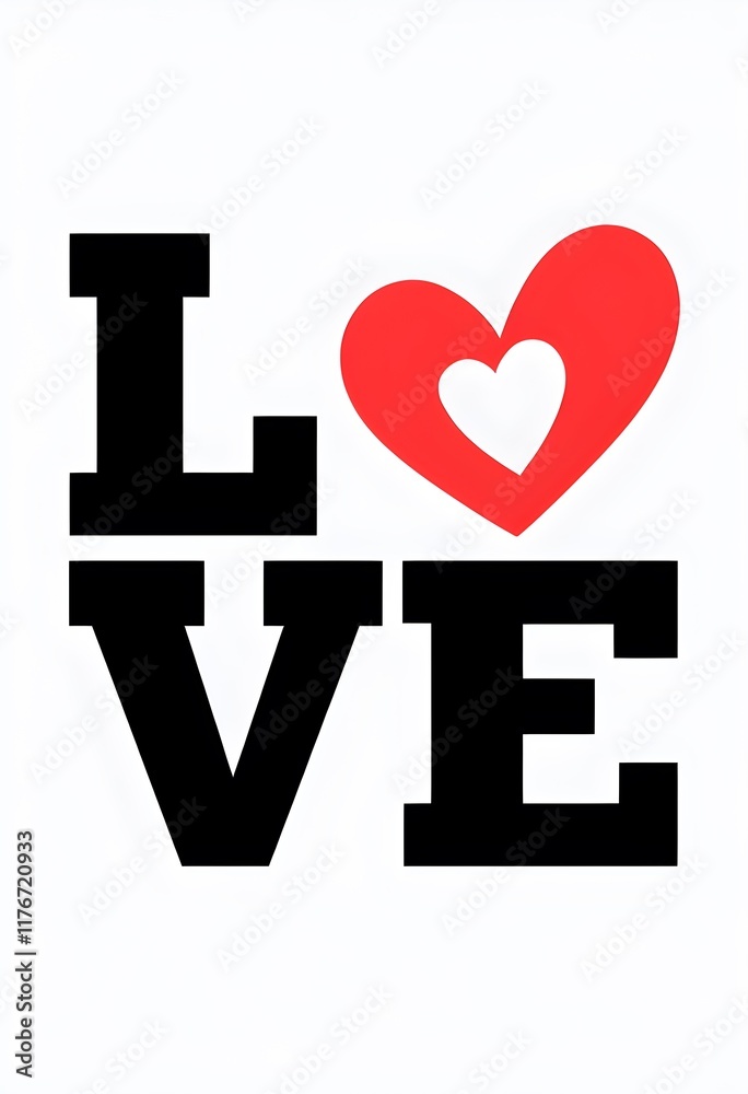 Minimal Typography Love | Bold Black Text on White Background Minimal Typography Love | Bold Black Text on White Background