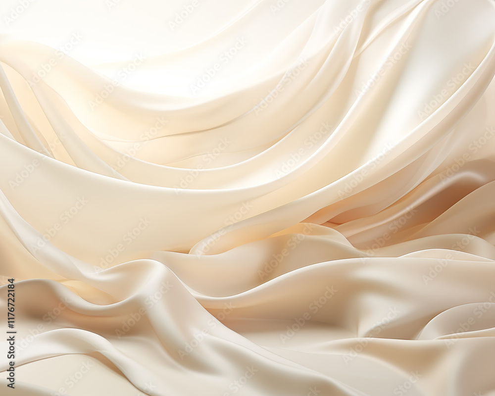 Fototapeta premium Flowing golden cloth. Abstract.
