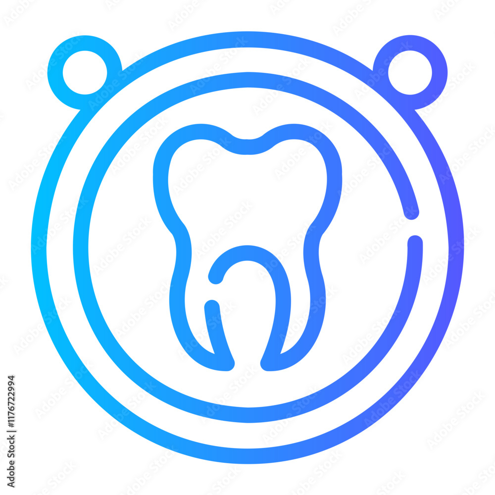 chair Line Gradient Icon