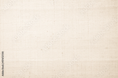 Brown sackcloth woven texture background in natural pattern. Jute hessian burlap, linen background in light beige cream color blank. Weaving canvas fiber line cotton cloth textured as organic.