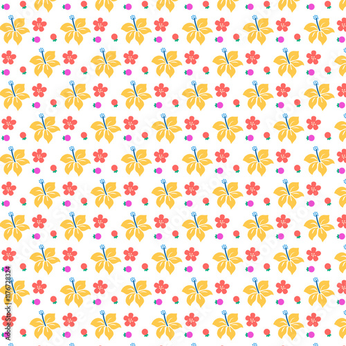 Flower pattern design with background