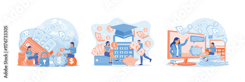 People save money in wallets and piggy banks to manage financial balances.