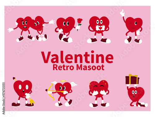 set of valentine cards with hearts
set of valentine day icons