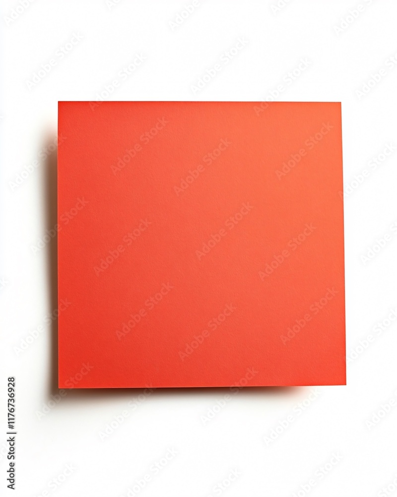 Single Colored Red Paper Sheet Isolated on White Background Single Colored Red Paper Sheet Isolated on White Background