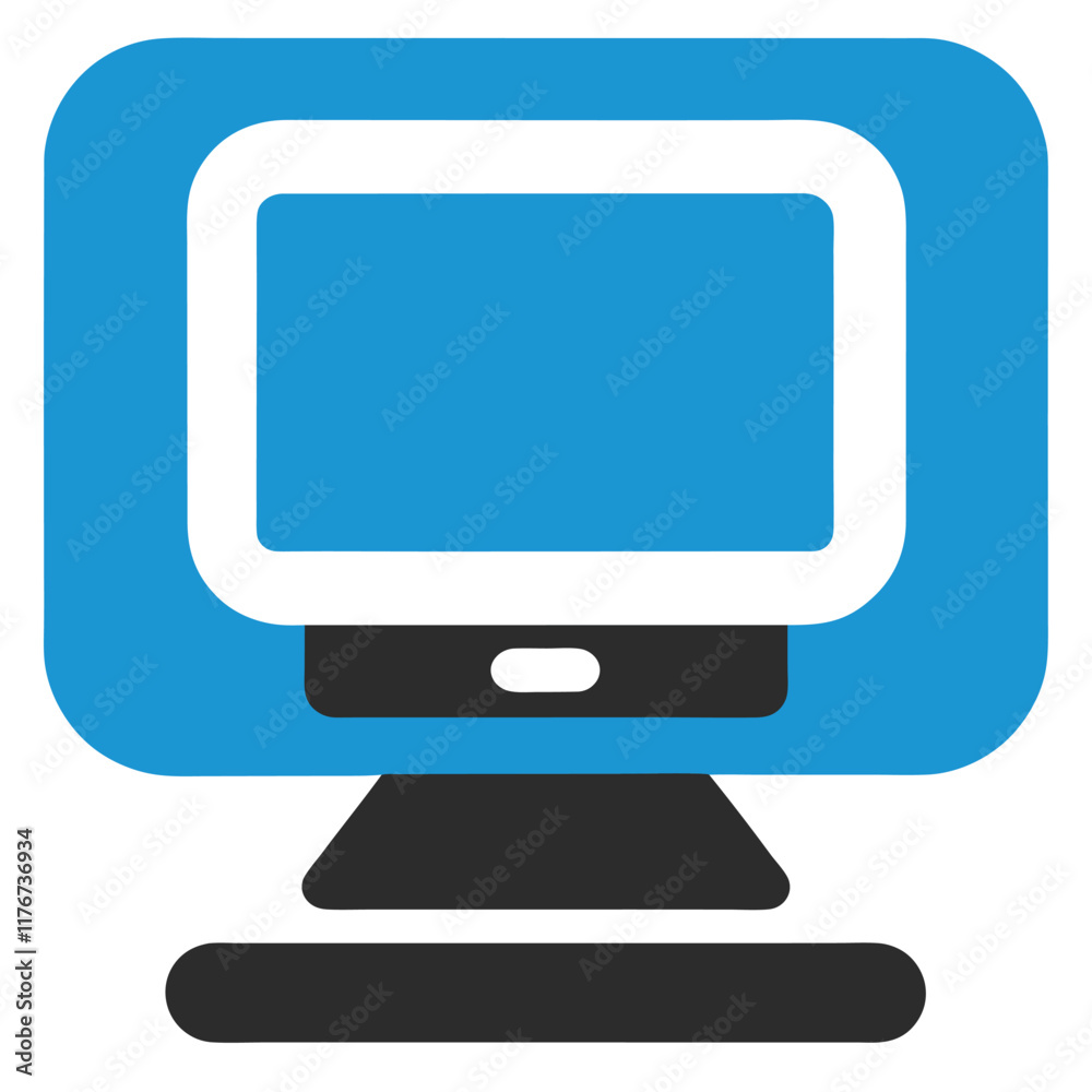 Computer icon on white background
Computer icon on white background