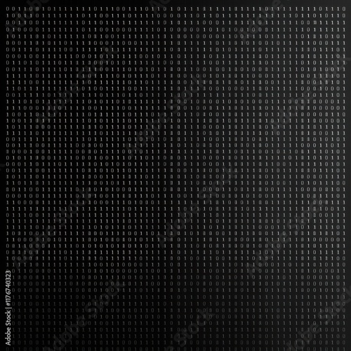 Wallpaper Mural A digital binary code matrix consisting of black and white numbers, creating a tech-inspired background. Torontodigital.ca