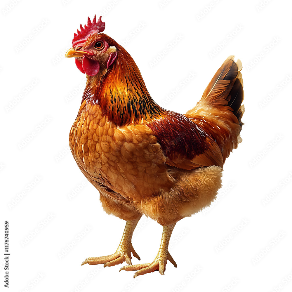 Fototapeta premium chicken isolated on white background