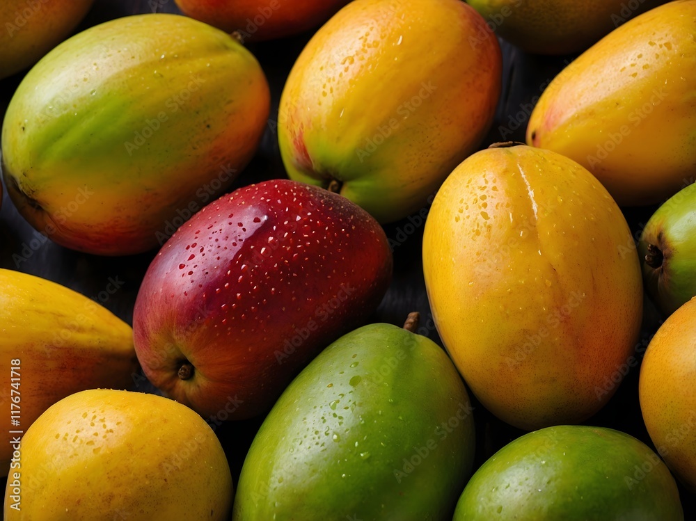 Fresh mango fruit photographed close up Fresh mango fruit photographed close up