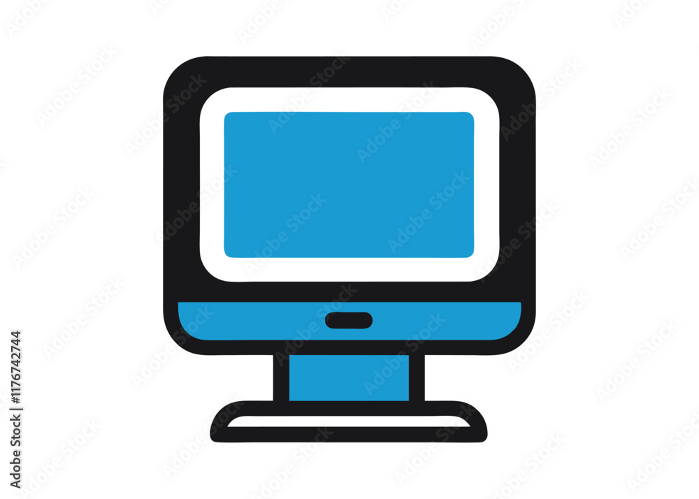 Computer icon on white background
Computer icon on white background