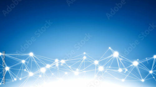 Abstract Blue Network Background Illustration