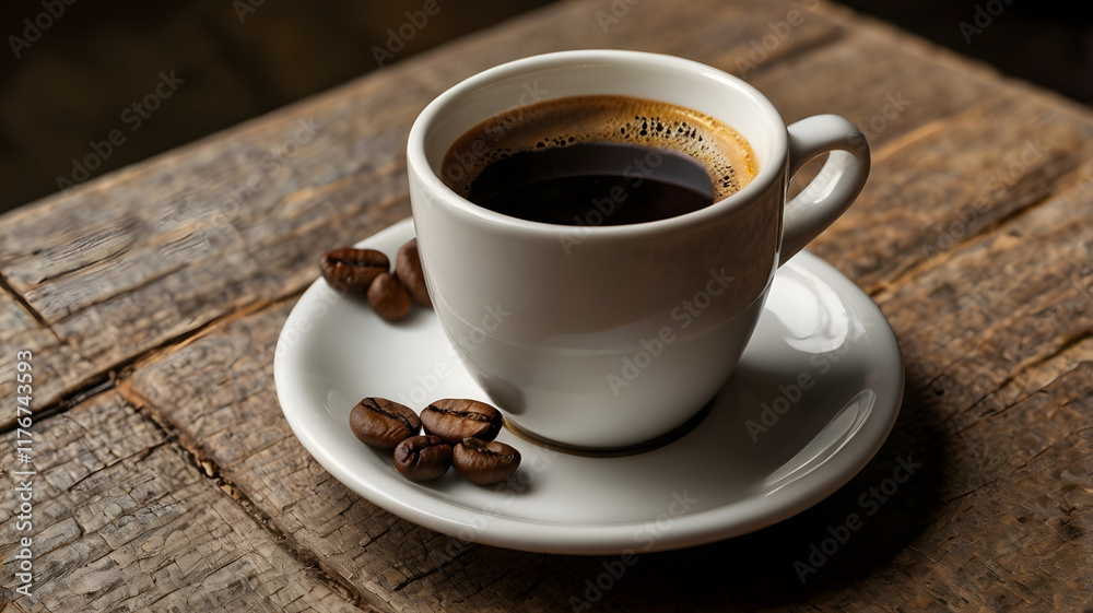 cup of coffee on table, ai generated