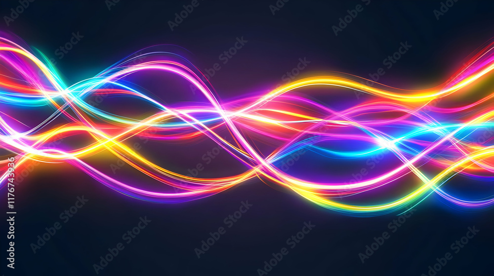 Fototapeta premium Abstract Colorful Wave Background Illustration