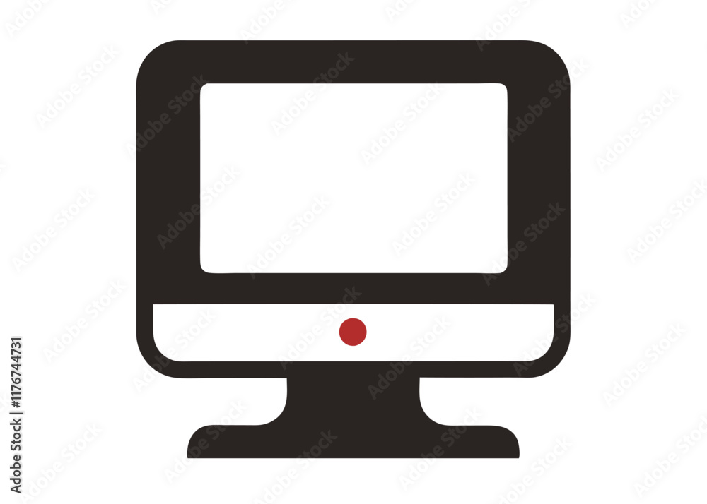 Computer icon on white background
Computer icon on white background