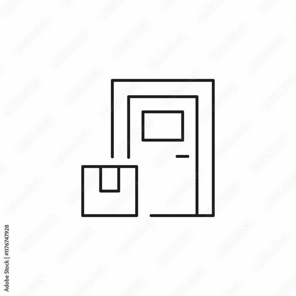 door entry icon vector sign door entry icon vector sign