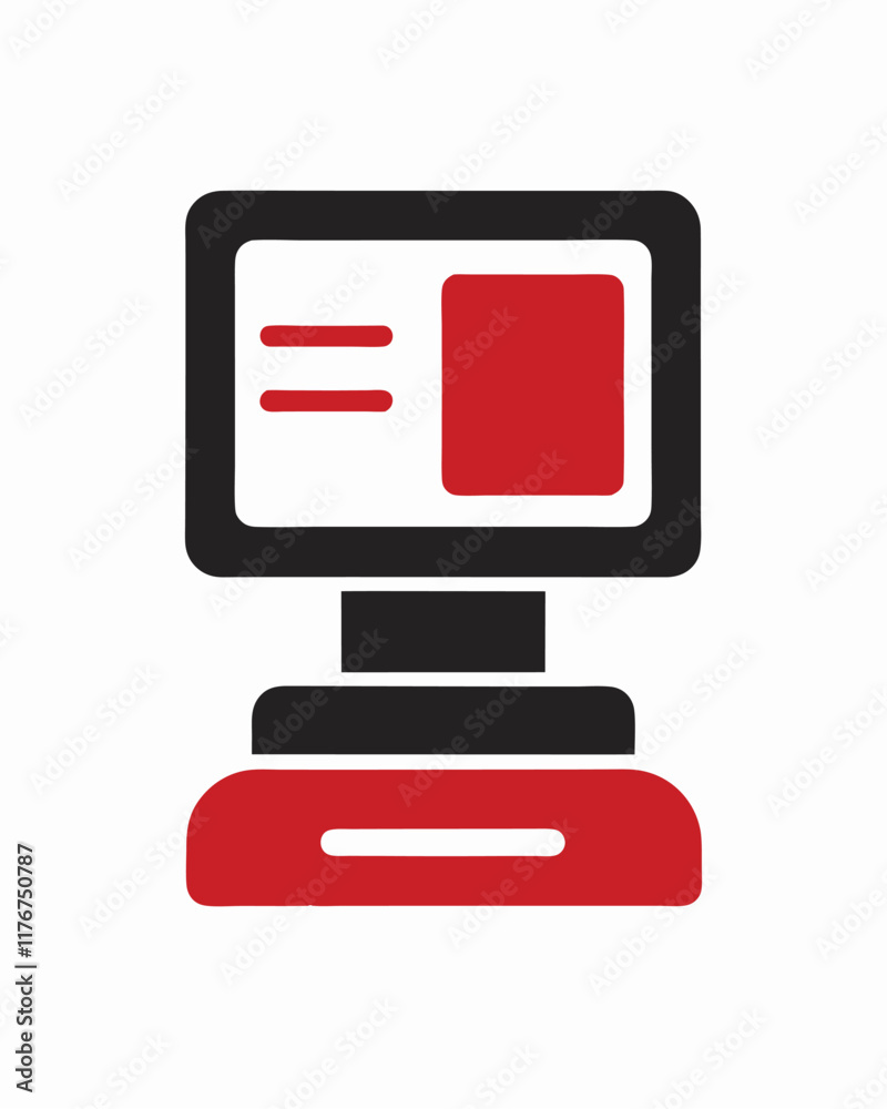 Computer icon on white background
Computer icon on white background