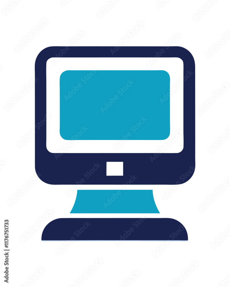 Computer icon on white background
Computer icon on white background