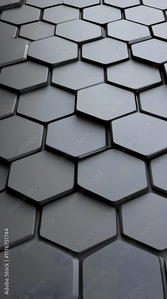Fototapeta premium 3D Hexagon Pattern Abstract Background
